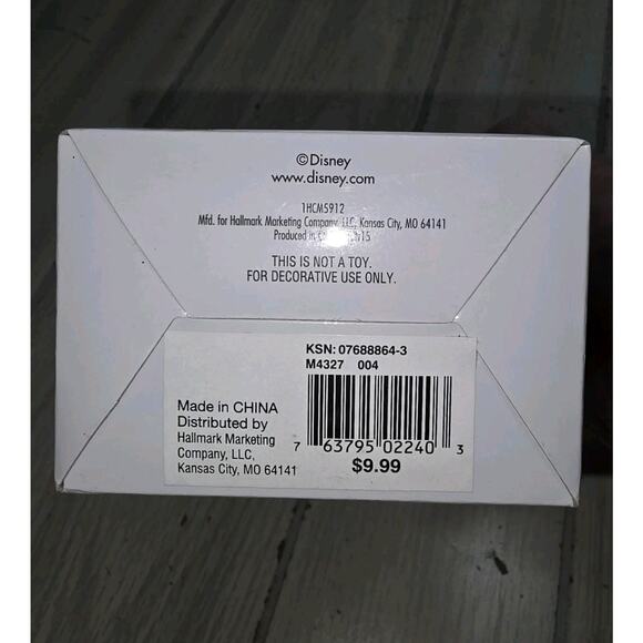 Hallmark Disney Tinkerbell Christmas Ornament NIB Glitter Blue Present Holiday - Picture 3 of 5